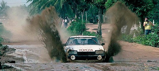 1979: Ove Andersson bei der Bandama-Ralley in einem Toyota Celica. 